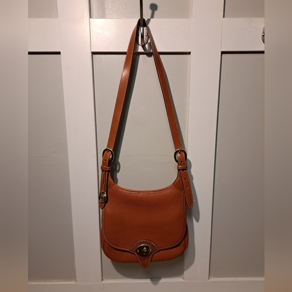 Dooney & Bourke RARE Vintage AWL All Weather Leather Calgary Saddle Bag - Picture 5 of 10